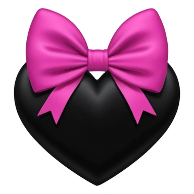 heart with a velvet bow, emo sticker