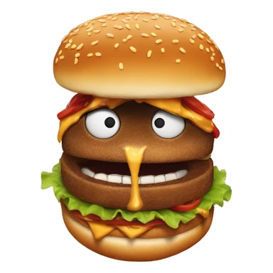 an evil burger sticker