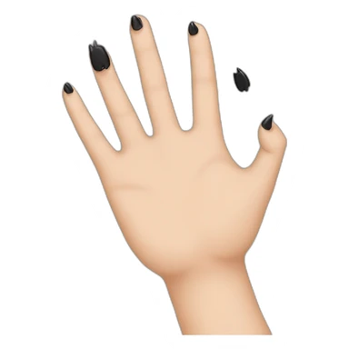 a hand with five black nails sticker