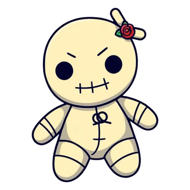 voodoo doll sticker