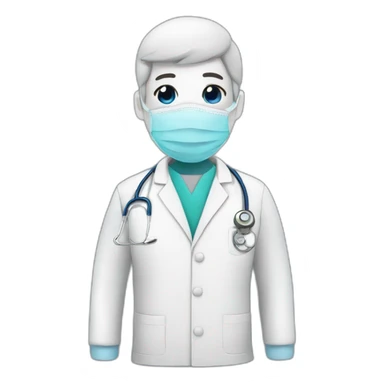 Médico con ropa de trabajo sticker