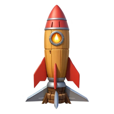 A Rocket Made Of Wood And Scrap Metal In A Clash Of Clans Aesthetic sticker
