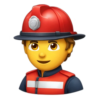 Sapeur pompier en uniforme sticker