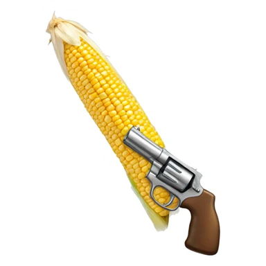 ear of corn holding a gun sticker