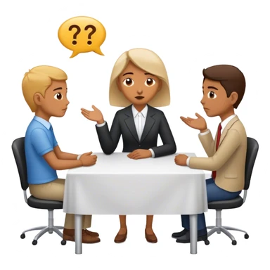 Una mesa de negociación donde una persona callada escucha mientras los demás hablan y revelan información sin darse cuenta. Cuando llega su turno, dice solo unas pocas palabras, pero su decisión es la que define el resultado. sticker