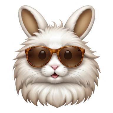 Bunny running with sunglasses sticker