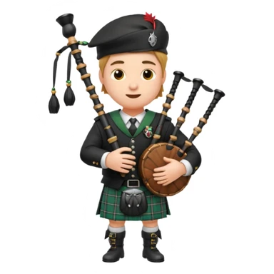 piper playing the bagpipes emoji size sticker
