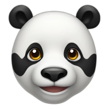 A panda bear mixed with a dino sticker