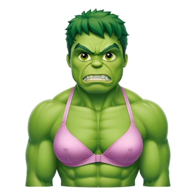 Hulk wear bra sticker