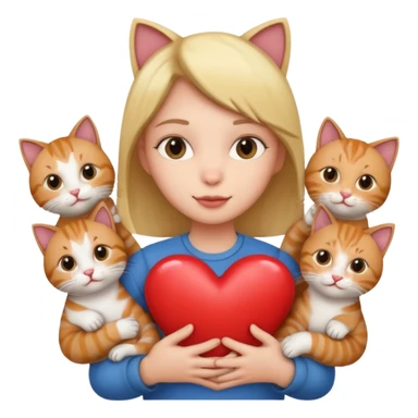 coeur et chats sticker