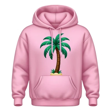 Pink palm puff hoodie sticker
