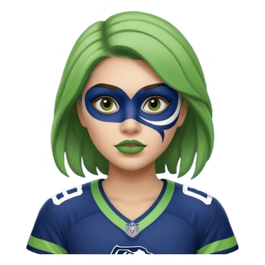 seahawks fan female sticker