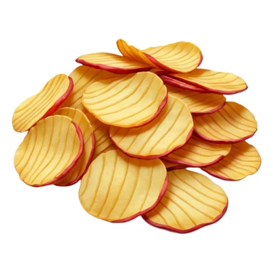 red colored potato chips sticker