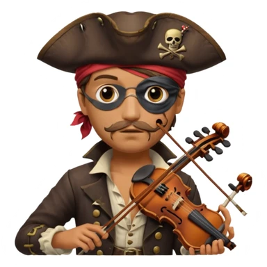 pirate violinist sticker