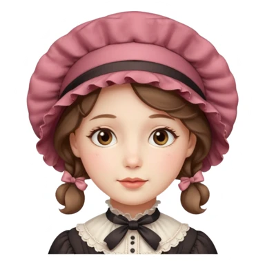 victorian lady face sticker