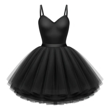 cinematic-realistic-black-tutu,-layers-of-fine,-soft-tulle-forming-a-voluminous-and-airy-skirt,-delicate-folds-catching-the-light,-slightly-frayed-edges-adding-authenticity,-glowing-softly-with-a-warm-and-ethereal-elegance sticker