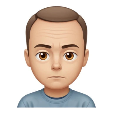 Carl from Sling Blade, neutral expression sticker