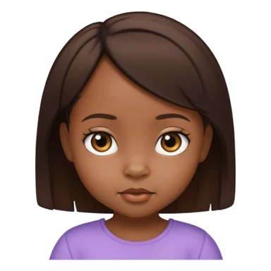 Boss black girl baby with short brown hair  sticker