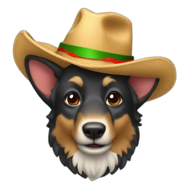 castoor con sonbrero de navidad sticker