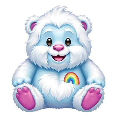  rainbow poop care bear  yeti sticker