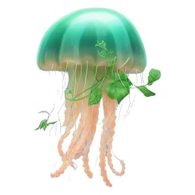 Jellyfish eating a plant  sticker