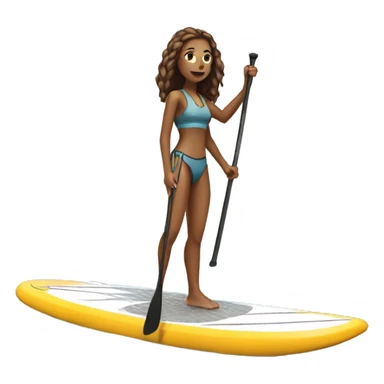 Stand up paddleboarding girl sticker