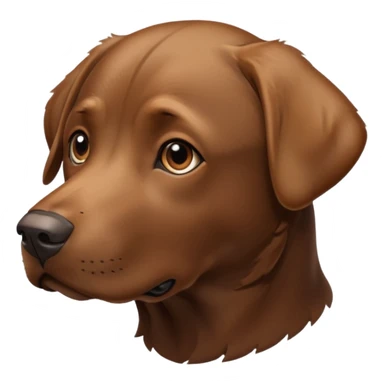 Please make a brown lab one side profile: 🐕 sticker