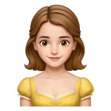 emma watson as belle Cinematic Realistic sticker