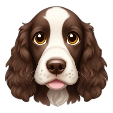All brown cute sprocker spaniel pup  sticker