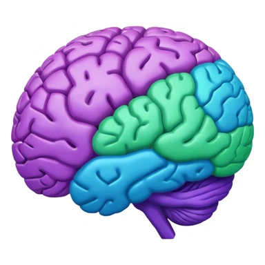 Cérebro colorido sticker