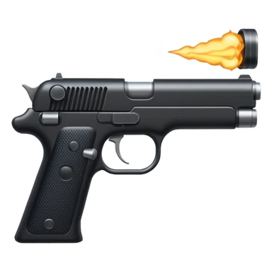 pistol with silencer sticker