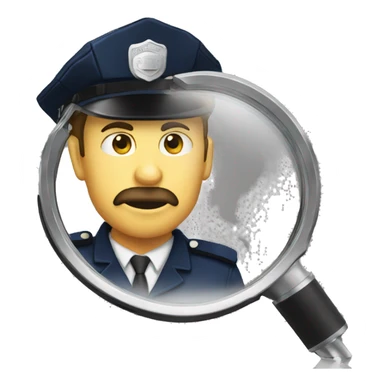 Policier loupe sticker