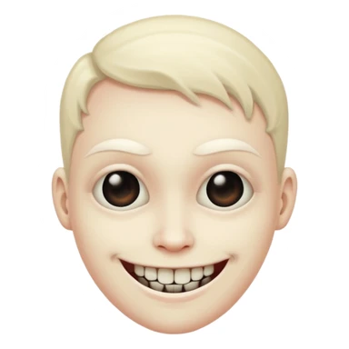 Weird creepy smile  sticker
