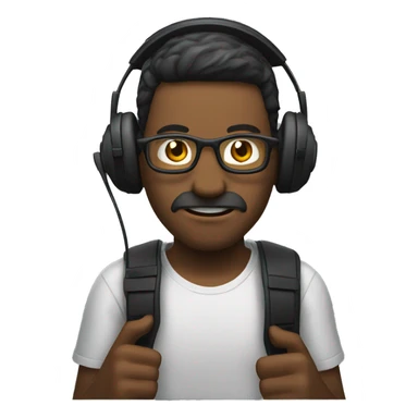  guy with headset on raging at game sticker