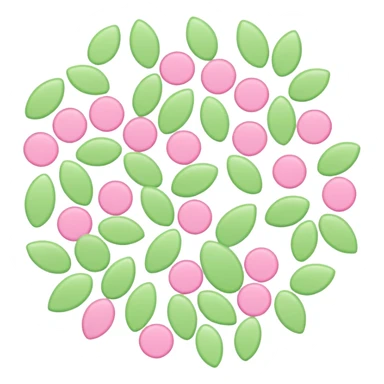 light green and pink confetti floral sticker