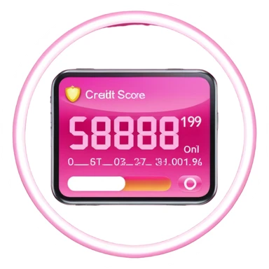 pink credit score check sticker