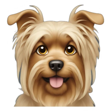 dog-yorkshire-with-bangs-batman-point-ears-down sticker