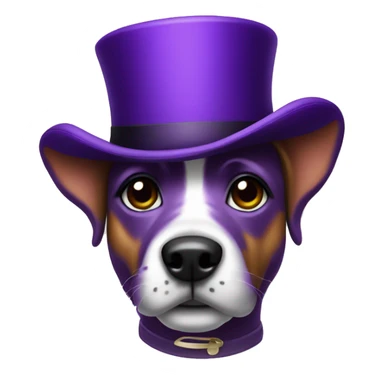 Purple dog with rep top hat sticker