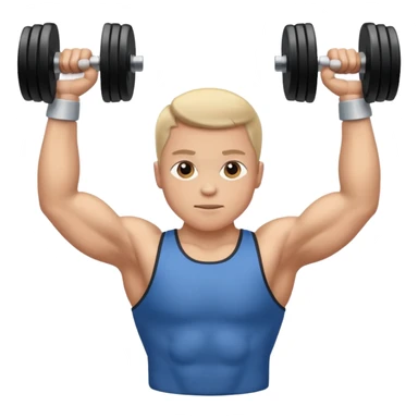 haltère élévation latérale orienté de côté sticker