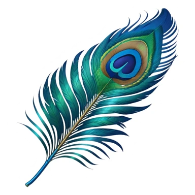 Create a single peacock feather emoji for instagram bio sticker