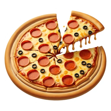 Smashed up pizza sticker