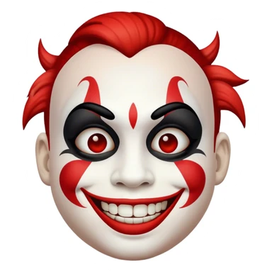 Put Juggalo makeup on the Happy emoji from tiktok sticker
