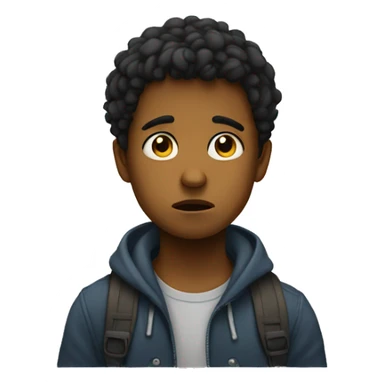 sad boy asks to go home sticker