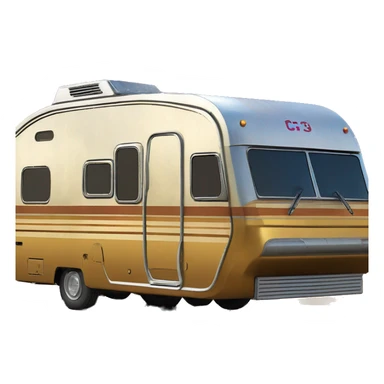  Side view 1973 Winnebago caravan C-3PO tarnished from space with rear wing  sticker