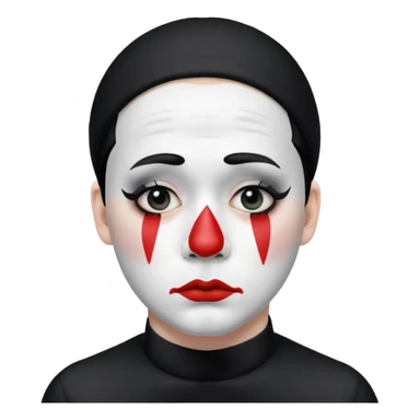 пантоміма обличчя з білим гримом sticker