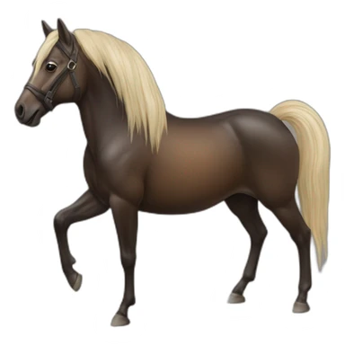 Cheval avec mouche sur dos sticker