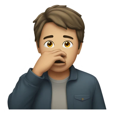 Person picking their nose sticker