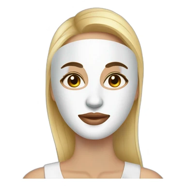 Woman with beauty face mask sticker