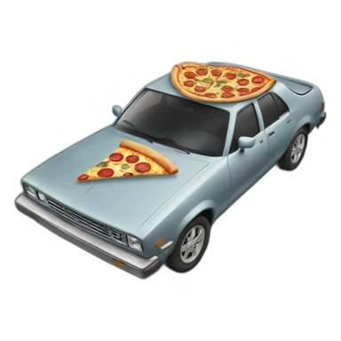 piza on a car sticker