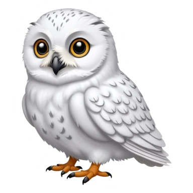 White Snowy Arctic Collared Lemming-Snowy-Owl-hybrid, full body sticker